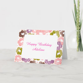 Erdbeere, Matcha, Schokolade und Ube Mochi Donuts Karte