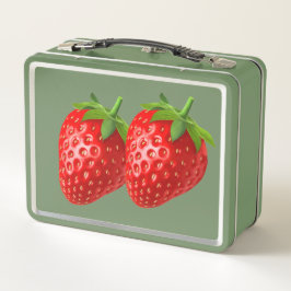 Erdbeere Metall Brotdose