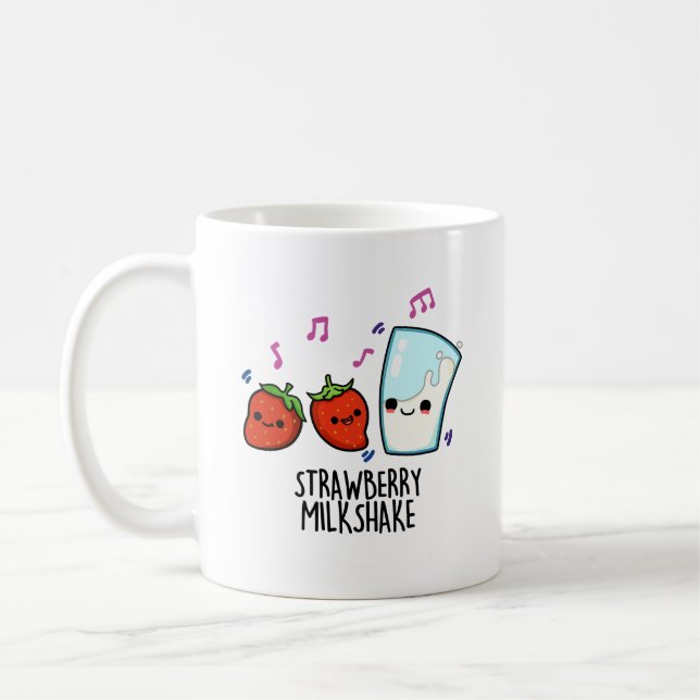 Erdbeere Milch Shake Funny Food Puff Kaffeetasse (Links)