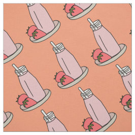 Erdbeere Milkshake Retrosa Stoff
