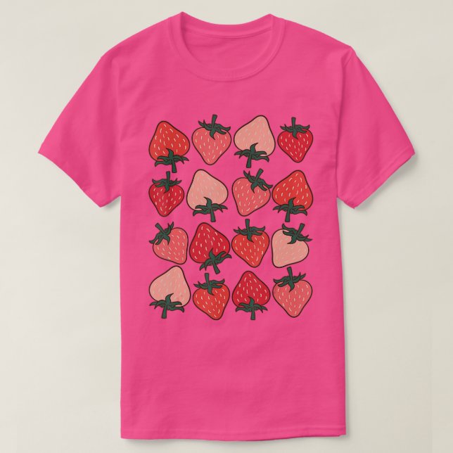 Erdbeere Muster Fruitarian Berry Strawberries F T-Shirt (Design vorne)