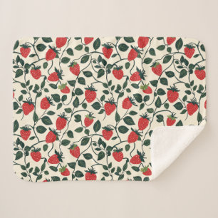 Erdbeere-Muster Sherpadecke