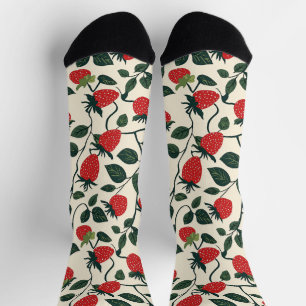 Erdbeere-Muster Socken