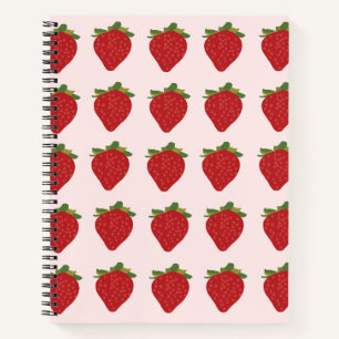 Erdbeere Niedliche Rezeptur Erdbeeren Notizbuch
