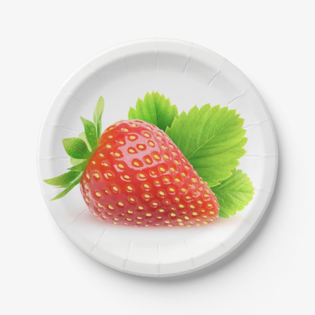 Erdbeere Pappteller (Vorderseite)