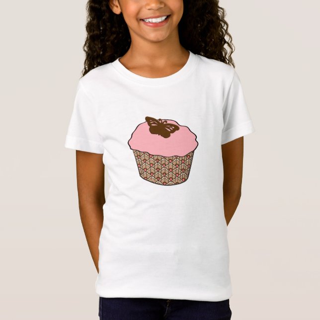 Erdbeere Pink Mattiert Cupcake T - Shirt (Vorderseite)