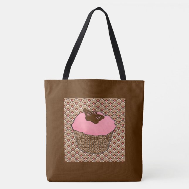 Erdbeere Pink Mattiert Cupcake Tasche (Vorderseite)