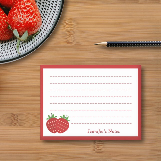 Erdbeere Post-it Klebezettel (Strawberry Post-it Notes)