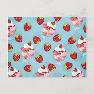 Erdbeere Postkarte