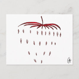 Erdbeere Postkarte