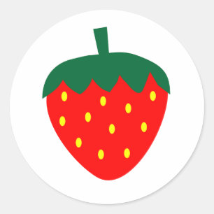 Erdbeere Red Fruit Berry Farm Sommer Produktion Runder Aufkleber