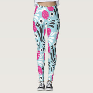 Erdbeere: Rosa Berry Nahtlos. Leggings