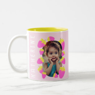 Erdbeere Rosa Foto Zweifarbige Tasse