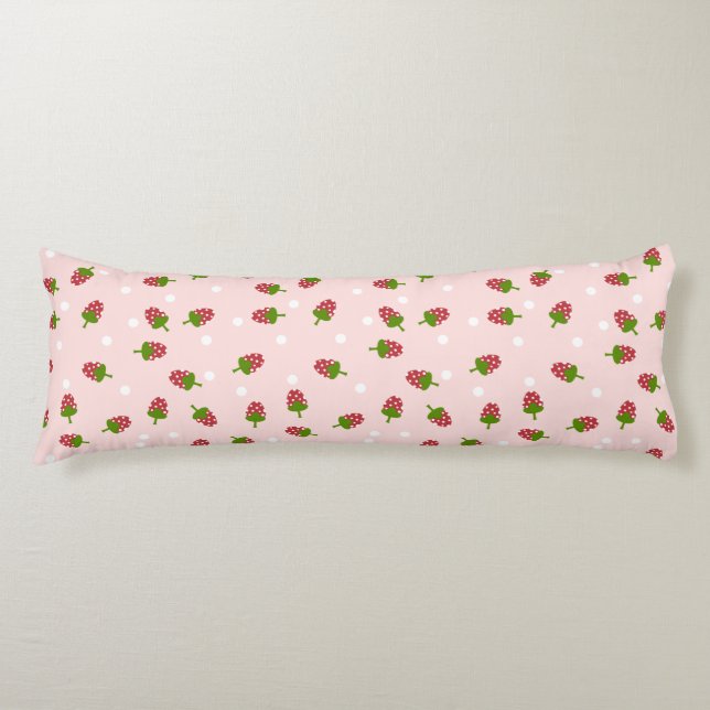 Erdbeere Rosa Niedlich Kawaii Girly Soft Pastete Seitenschläferkissen (Vorderseite)