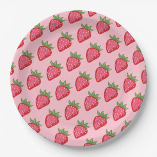 Erdbeere Rot Pink Beere Süß Pappteller