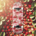 Erdbeere, rot und rosa skateboard<br><div class="desc">Frische,  helle Felder von Erdbeeren und Blüten</div>