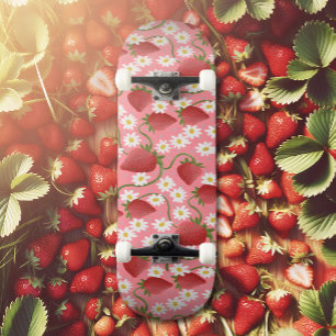 Erdbeere, rot und rosa  skateboard