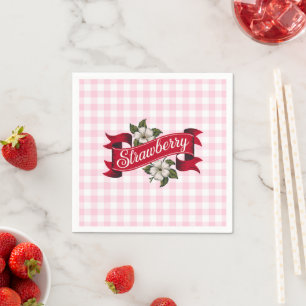 Erdbeere Serviette