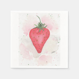 Erdbeere Serviette
