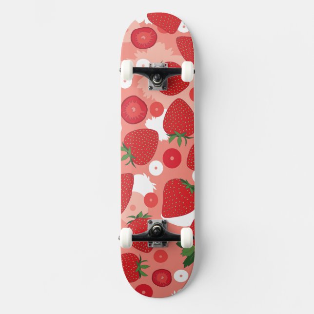Erdbeere - Skateboard (Vorderseite)