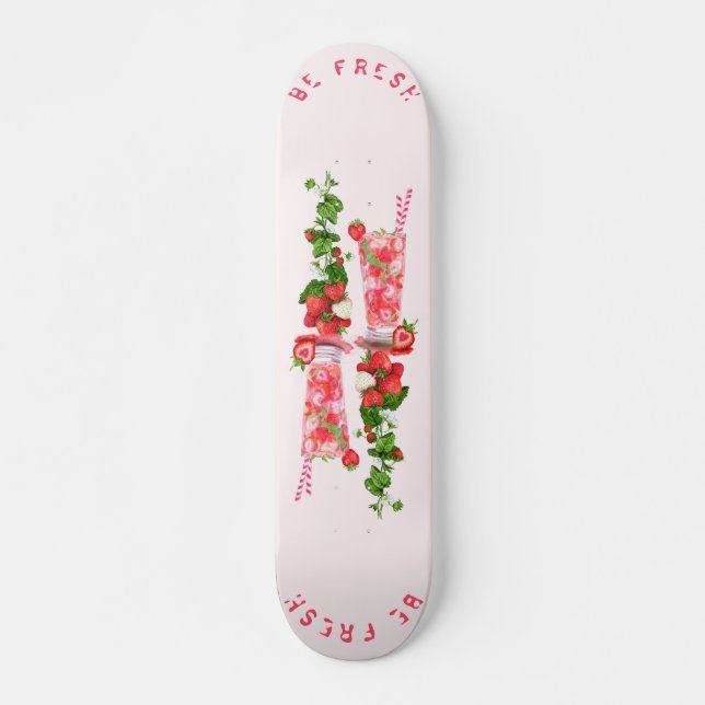 Erdbeere Skateboard Fruchtsaft Cooles Getränk (Vorne)