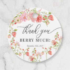 Erdbeere | Sommerliches Brautparty Geschenkanhänger