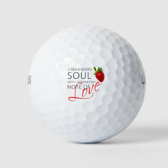 Erdbeere-Soul Golfball (Vorderseite)