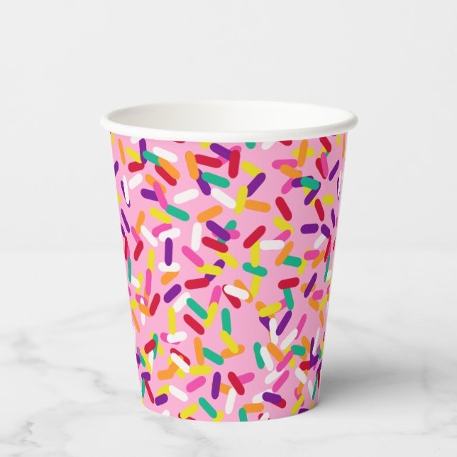 Erdbeere Sprinkles Pappbecher (Rückseite)