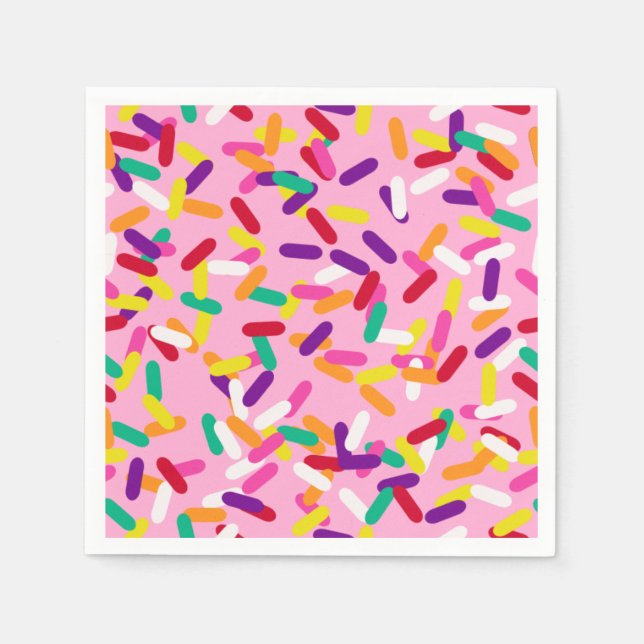 Erdbeere Sprinkles Serviette (Vorderseite)
