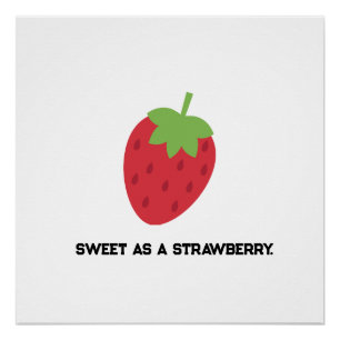 Erdbeere Süße Frucht-Thema Poster
