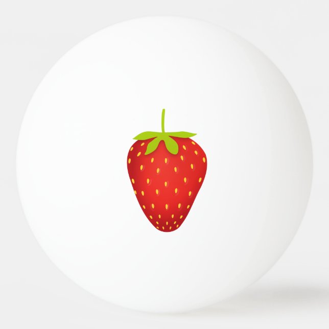 Erdbeere Tischtennisball (Vorderseite)