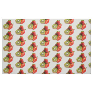 Erdbeere und Kiwi Stoff