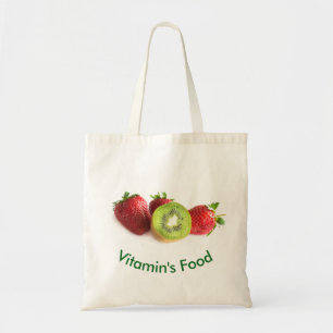 Erdbeere und Kiwi Tragetasche