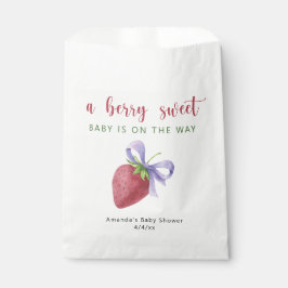 Erdbeere und lila Bugbrust Kinderdusche Geschenktütchen