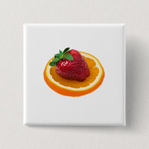 Erdbeere und Orange Button