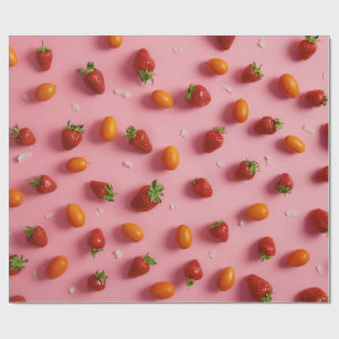 Erdbeere und Tomaten Geschenkpapier