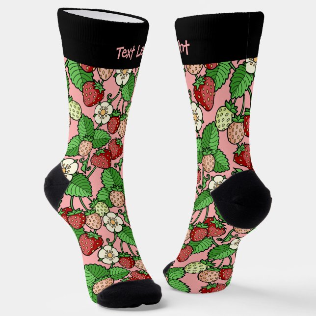 Erdbeere Vine Pattern Socken (Gewinkelt)