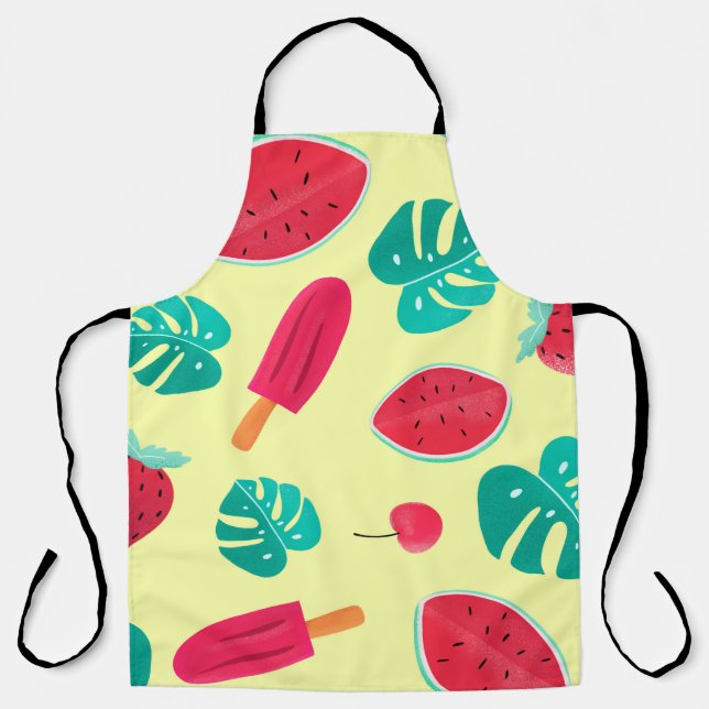 Erdbeere von Wassermelonen Blätter Schürze (Vorderseite)