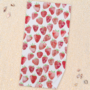 Erdbeere Wasserfarbenfrucht Strandtuch