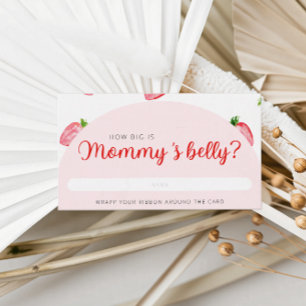 Erdbeere wie groß ist Mammys Babydusche Begleitkarte