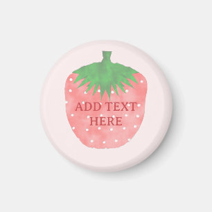 Erdbeere Zeichne benutzerdefinierten Text Magnet