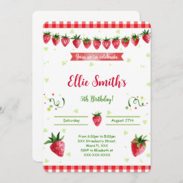 Erdbeereinladung Einladung