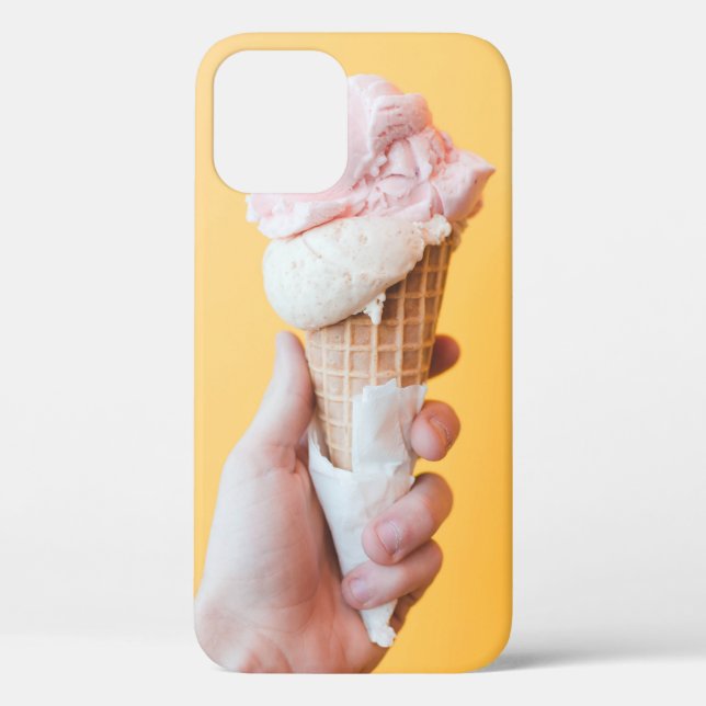 Erdbeereis auf Kegel Case-Mate iPhone Hülle (Rückseite)