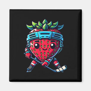 Erdbeereis-Hockey Süße Beeren Sport Spiel Magnet