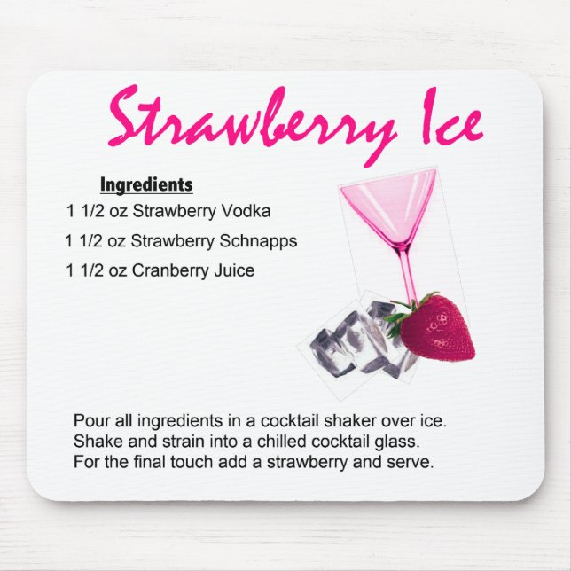 Erdbeereis Mousepad (Vorne)