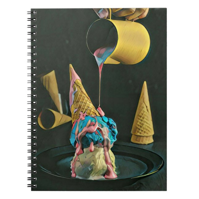 Erdbeereis Notizblock (Vorderseite)