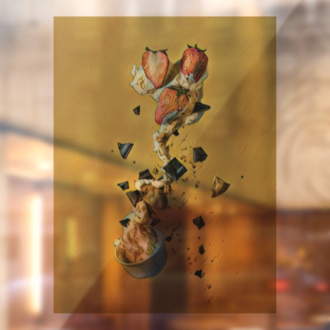 Erdbeereisfrüchte Fensteraufkleber (Blatt 2)