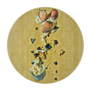 Erdbeereisfrüchte Schneidebrett