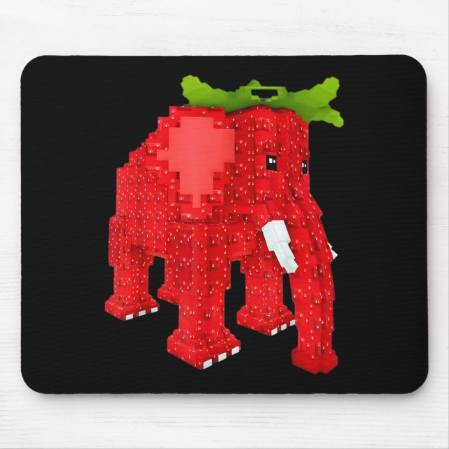 Erdbeerelefant  mousepad (Vorne)