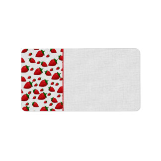 Erdbeeren Adressaufkleber